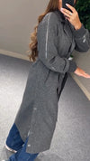 Women Lapel Zipper Design Temperament Casual Windbreaker