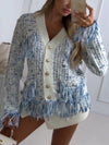 Women Buttoned Tassel Casual Cardigan