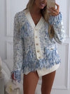 Women Buttoned Tassel Casual Cardigan