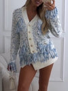 Women Buttoned Tassel Casual Cardigan