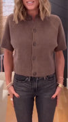 Women Round-neck Button-down Knitted Top + Jeans Casual Suit