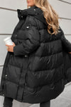 Women Hooded Casual Long Cotton Coat