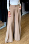 Women Solid Color Wide-leg Casual Pants