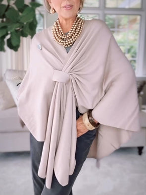 Women Solid Color Casual Shawl