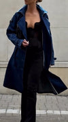 Women Lapel Double-Breasted Temperament Casual Denim Jacket