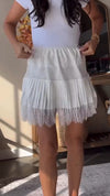 Women Turtleneck Knitted Sweater + Spliced Skirt Casual Set