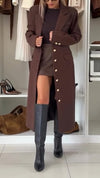 Ladies Lapel Buttoned Temperament Casual Coat