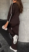 Women Round Neck Printed Casual Suit