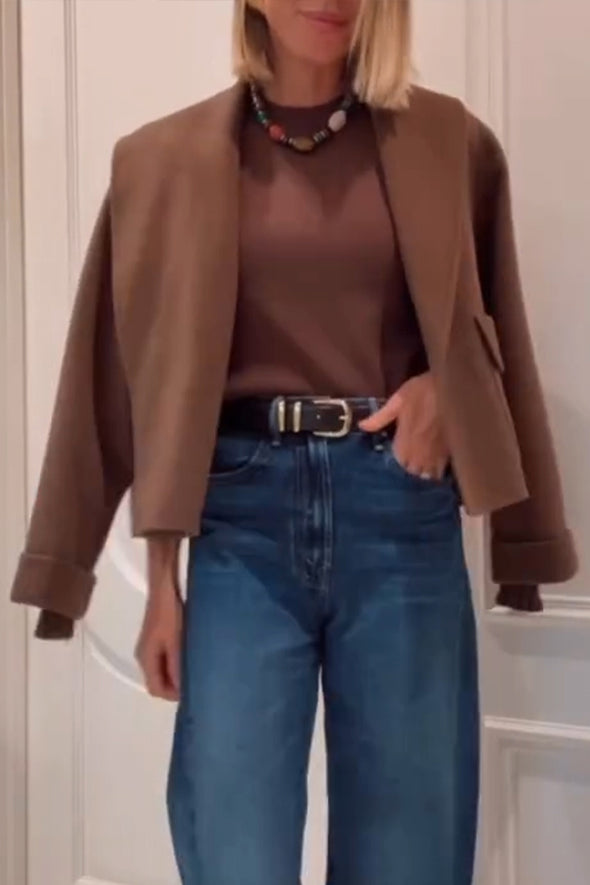 Women Lapel Temperament Casual Jacket