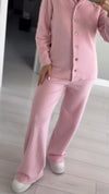 Women Lapel Buttoned Plush Casual Suit