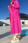 Women Standing Collar Plush Temperament Casual Long Coat