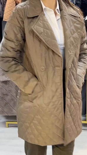 Women Lapel Solid Color Casual Cotton Jacket