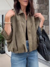 Ladies Collar Zipper Solid Color Casual Temperament Jacket
