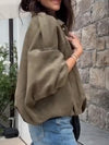 Ladies Collar Zipper Solid Color Casual Temperament Jacket
