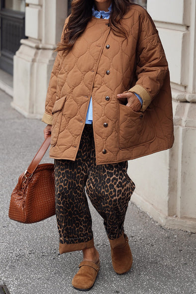 Women Simple Irregular Warm Jacket