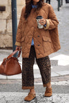 Women Simple Irregular Warm Jacket
