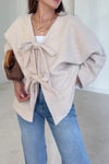Women Casual Lace-Up Loose Cardigan