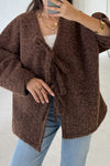Women Casual Lace-Up Loose Cardigan