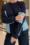 Women Casual Sequined Stitching Contrast Color Sweatshirt + Pants Suit