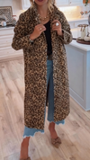 Women Lapel Leopard Print Temperament Casual Coat