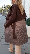 Women Lapel Splicing Temperament Casual Coat