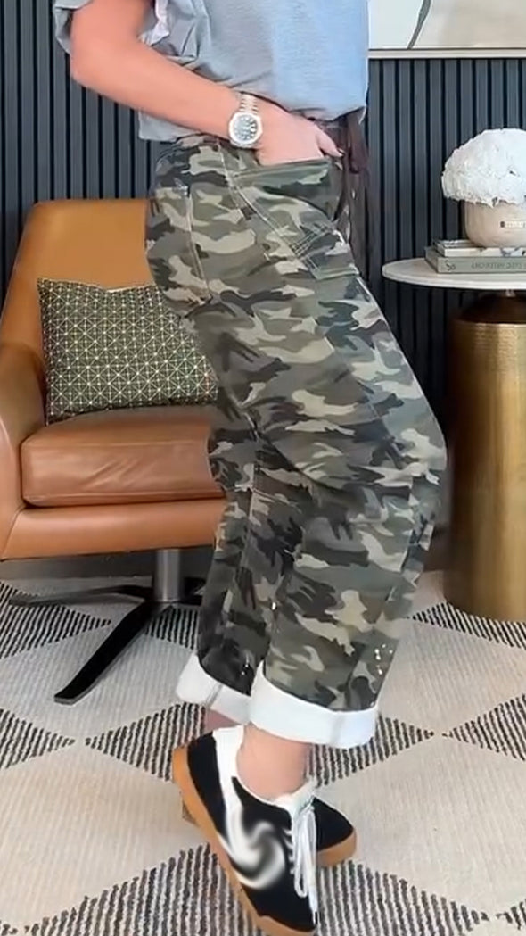 Women Printed Drawstring Casual Pants
