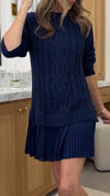 BACK IN STOCK 🔥 Women Round Neck Sweater Spliced Casual Dress