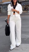 Ladies Collar Jacket+ Pants with A Casual Temperament Suit