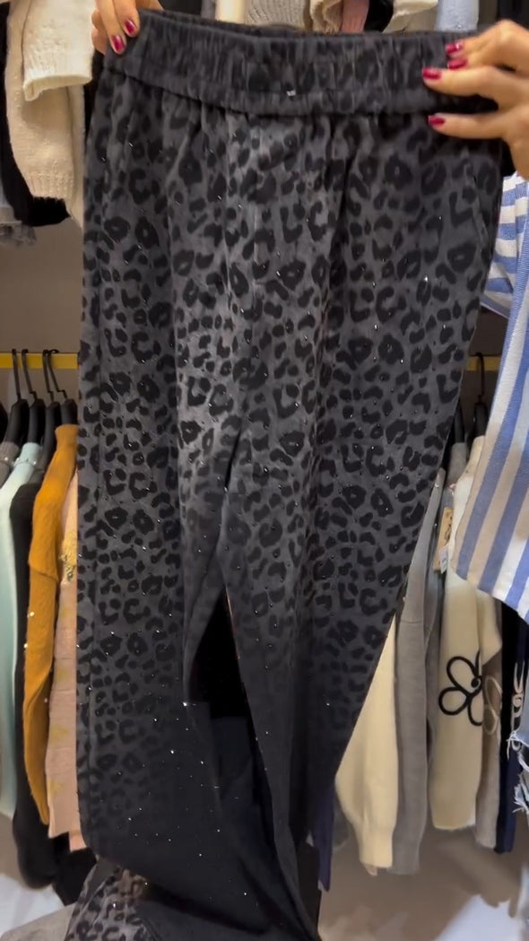 Women Printed Gradient Rhinestone Casual Pants