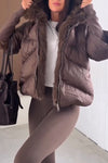 Women Fur Collar Casual Cotton Jacket