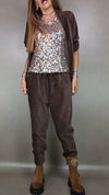 Women Solid Color Casual Suit