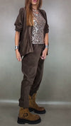 Women Solid Color Casual Suit