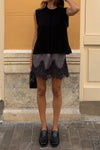 Women Elegant Lace Panel Skirt