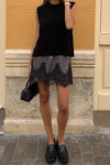 Women Elegant Lace Panel Skirt