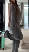 Women Solid Color Casual Suit