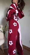 Women Printed Jacket + Pants Casual Set