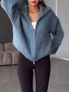 Women Lapel Casual Knitted Coat