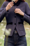 Women Casual Baby Collar Lace Pocket Jacket