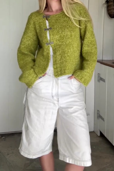 Women Casual Irregular Open Knit Cardigan