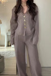 Women Elegant Office Waist Cardigan + Pants Suit