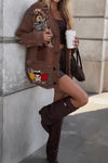 Women Casual Fun Pattern Cardigan Sweater