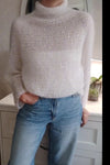 Women Casual Sequin Sheer Turtleneck Sweater