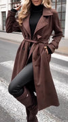 Women Lapel Temperament Casual Windbreaker Jacket