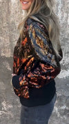 Women Round Neck Sequin Zipper Casual Jacket