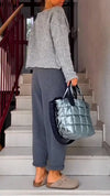 Women Round Neck Top + Pants Casual Suit
