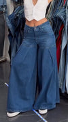 Women Patchwork Washed Casual Jeans