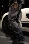 Men Rhinestone Washed Casual Jeans
