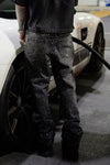 Men Rhinestone Washed Casual Jeans