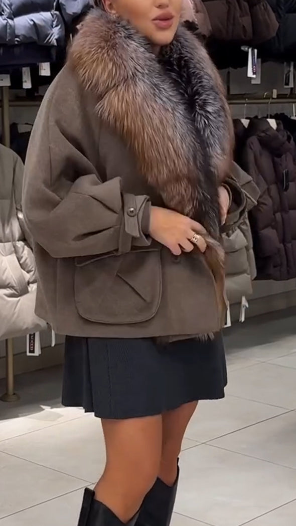 Women Fur Collar Temperament Casual Jacket