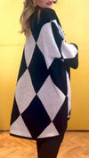 Women Stand Collar Half Zip Plaid Casual Long Top